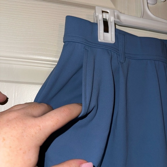 Halara blue gray wide leg pull on pants MP business casual office athleisure - Picture 6 of 7